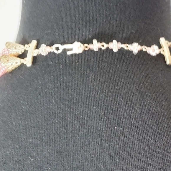 Vintage Pink Seed Bead Necklace Hook Closure - Picture 4 of 8